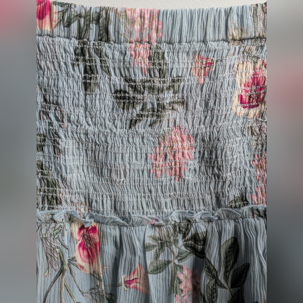 NWT.....DOLAN 100% Silk Flutter Floral Chiffon Mini Skirt Size XL - Picture 4 of 12